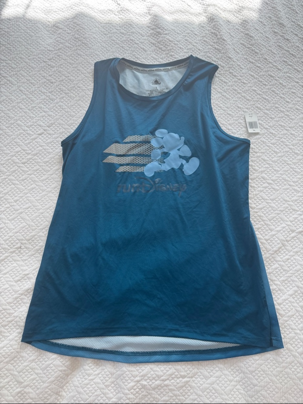 Disney Teal Blue Athletic Tank with Mickey Graphic